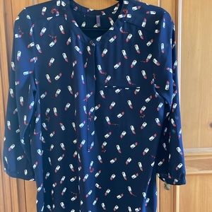 NYDJ silky blouse, medium